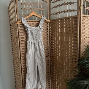 Old Navy Navy and White Textured Top